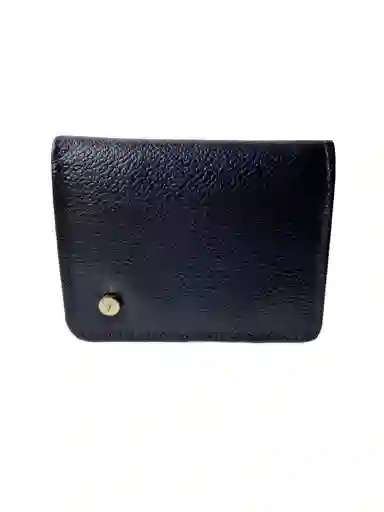 Billetera En Cuero Negro Y Naranja Mix