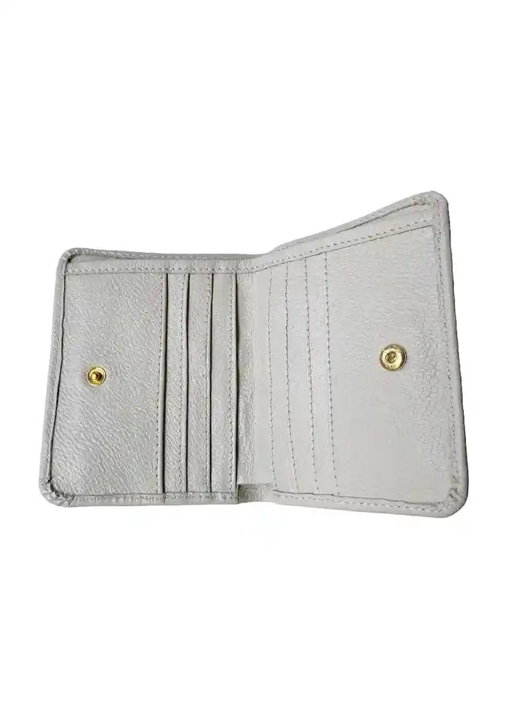 Billetera En Cuero Beige