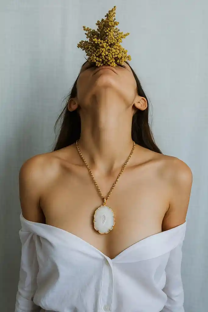 Collar Cuarzo Cristal Redondo A Domicilio