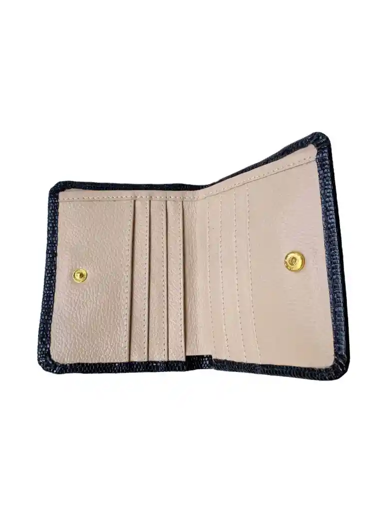 Billetera En Cuero Negro Textura