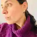Aretes Dorados Con Piedra Amatista