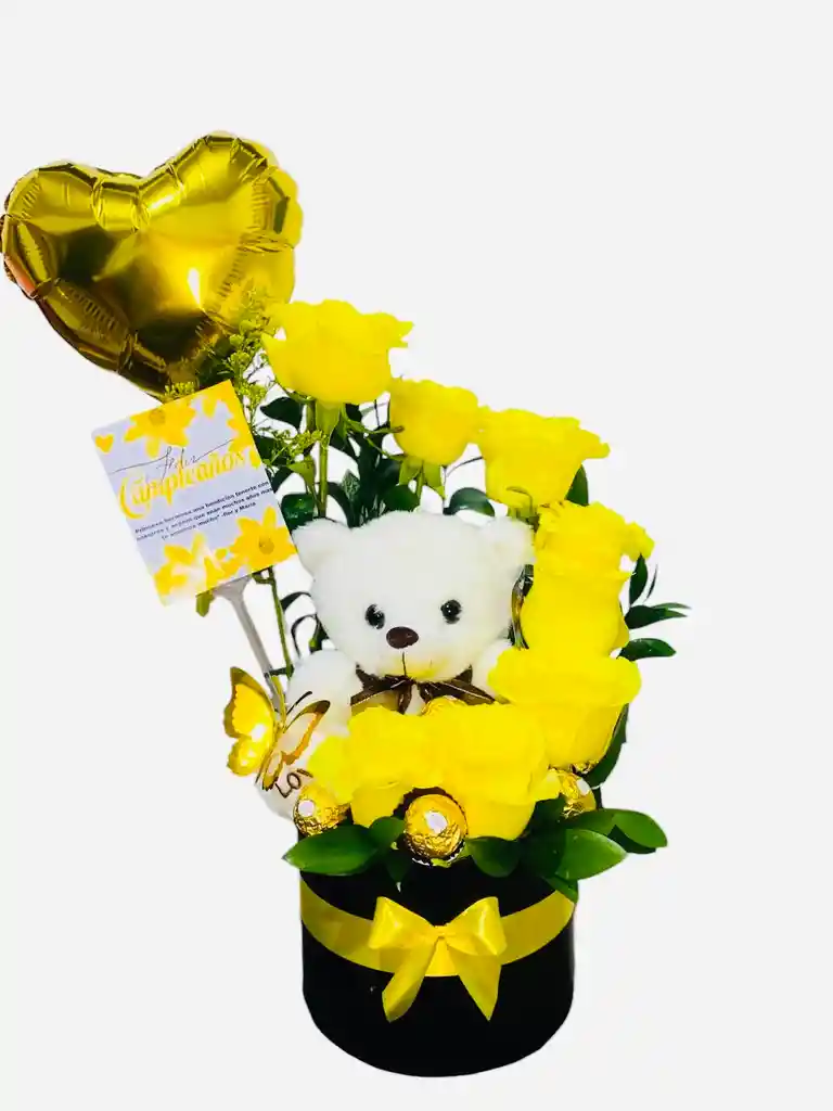 Ramo De Flores - Arreglo De Rosas Con Peluche - Regalo Para Mujer