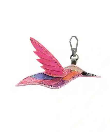 Charm Colibrí, Llavero En Cuero
