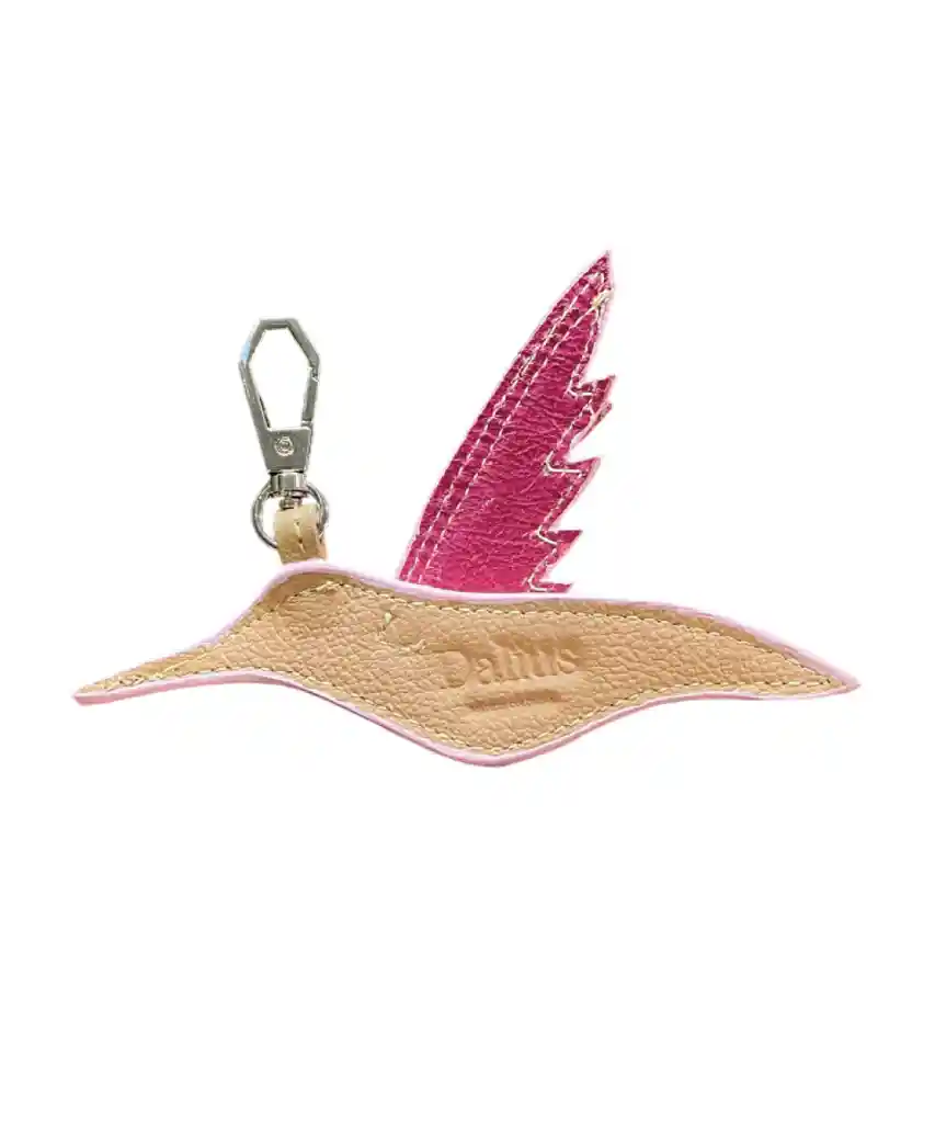 Charm Colibrí, Llavero En Cuero Mix