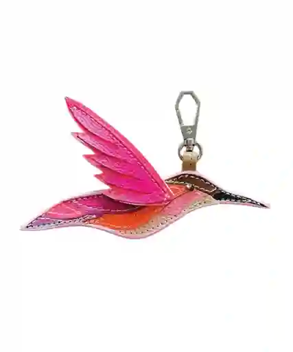 Charm Colibrí, Llavero En Cuero
