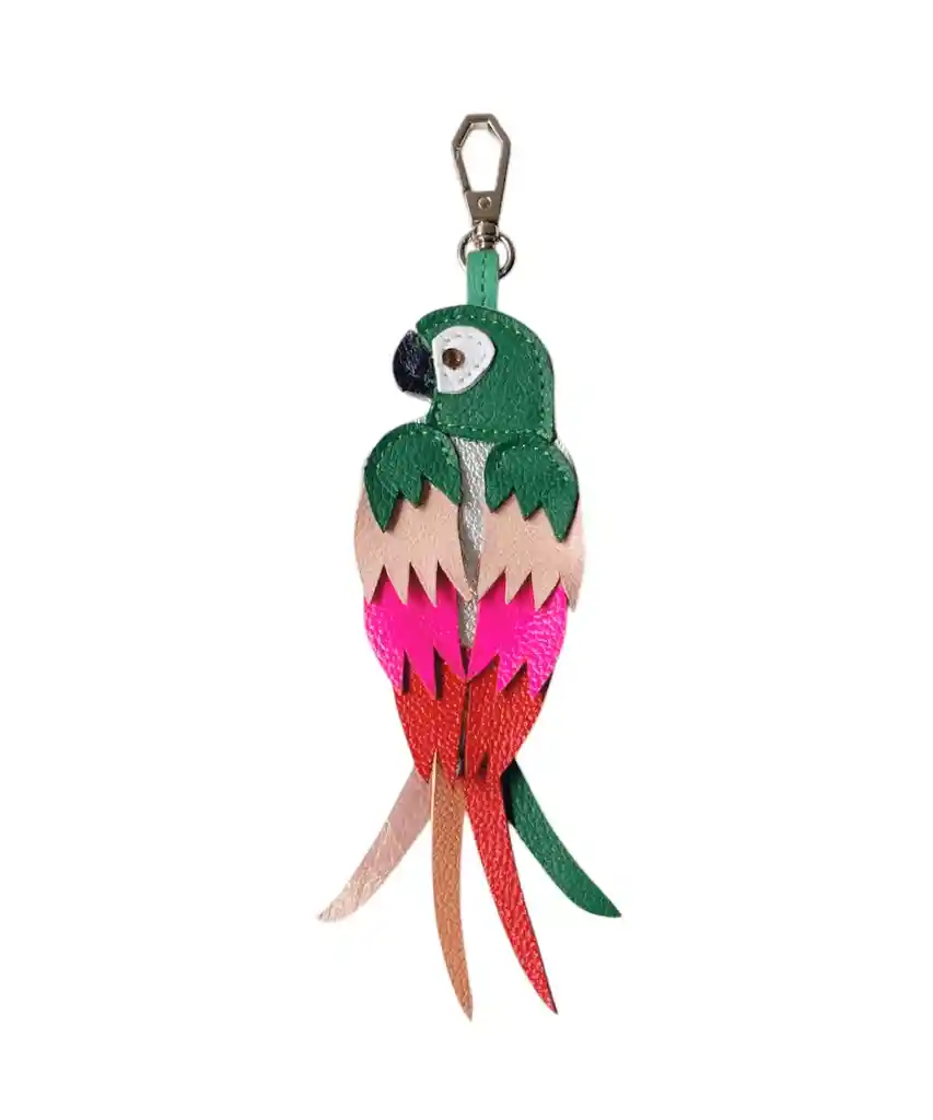 Charm Guacamaya, Llavero En Cuero