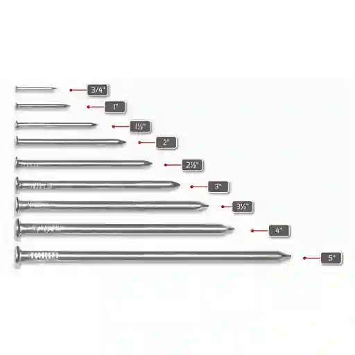 Clavo Acero Liso # 1 1/2