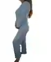 Pijama Dama Algodon Azul