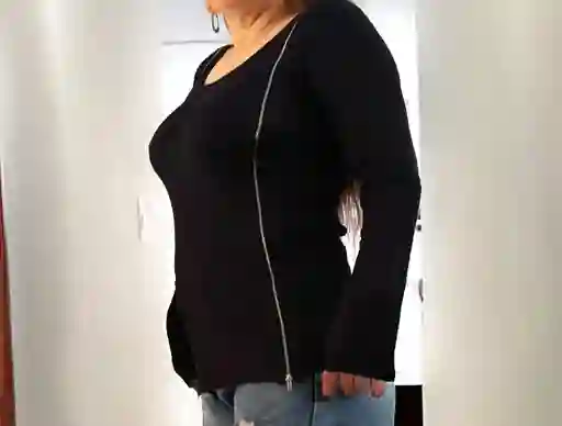 Sweater Cuello V Manga Larga