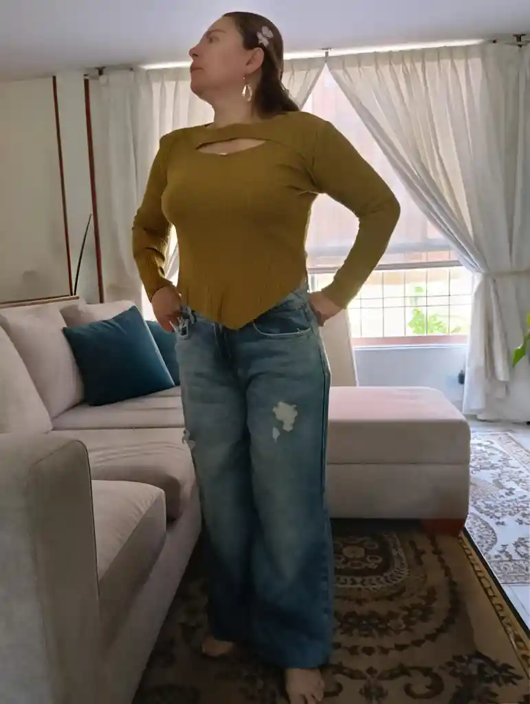 Sweater Cuello , Escote Manga Larga