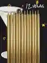 12 Velas Doradas Decorativas – 12 Cm De Elegancia Y Brillo