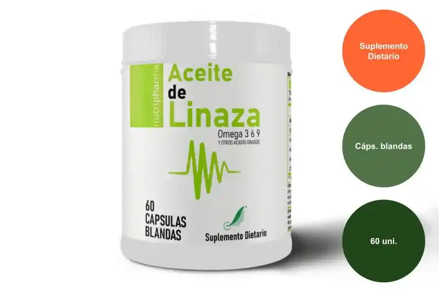 Aceite De Linaza Omega 3, 6, 9 X 60 Capsulas