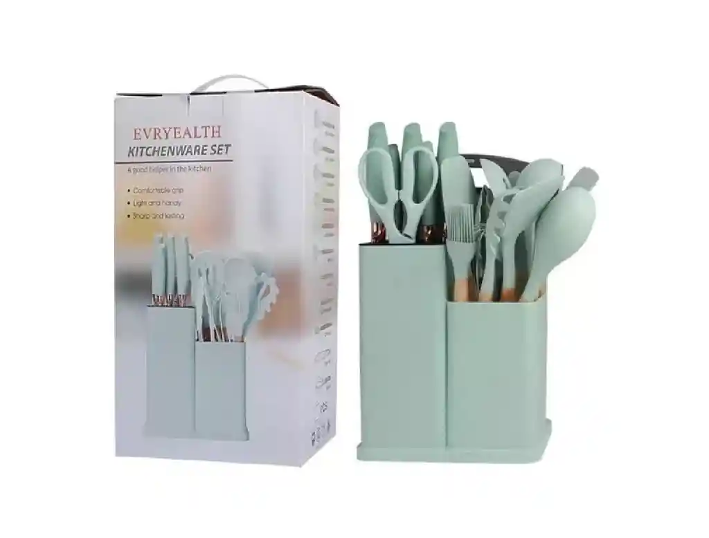 Set Juego 19 Pcs Utensilios Cocina Hogar Multifuncional