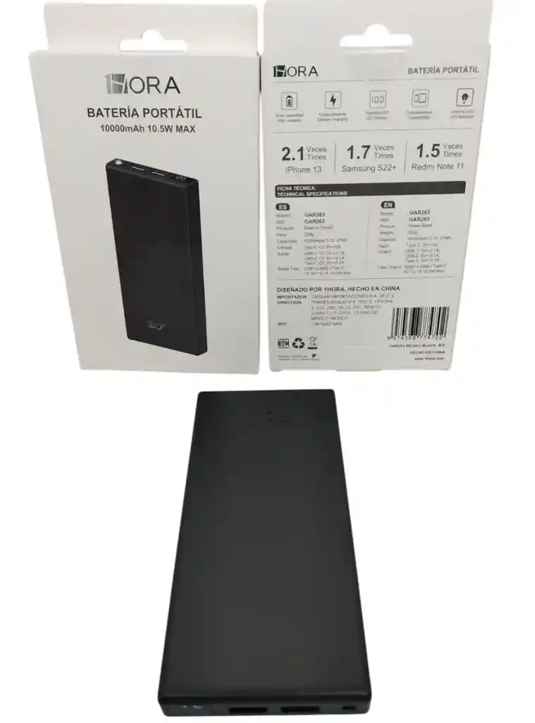Power Bank 10000mah 1hora 263