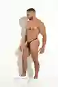 Talla Xl Middle Thong Tanga Hilo Hombre Negro Microfibra Blokes
