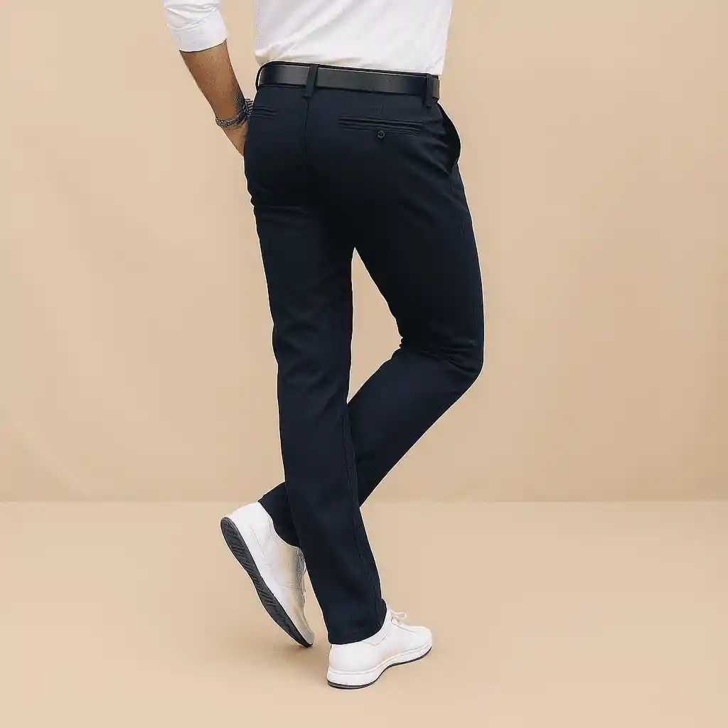 Pantalón En Drill Azul Para Hombre