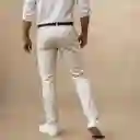 Pantalón En Drill Color Blanco Para Hombre