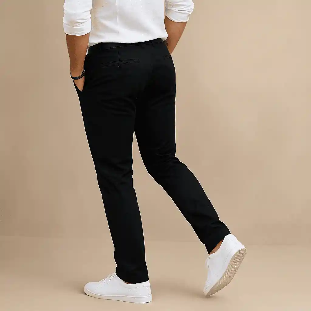 Pantalón Drill Negro Para Hombre