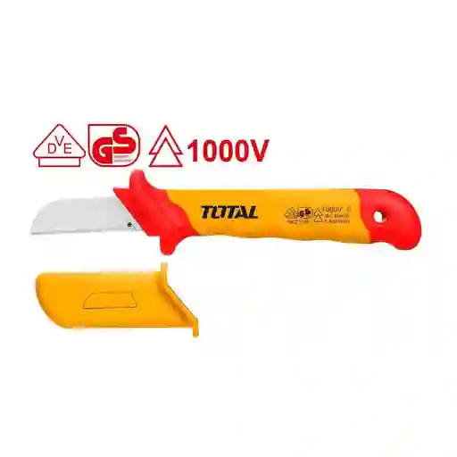 Cuchillo Pela Cable 180mm Aislado Curvo Industrial Total (thick1801)