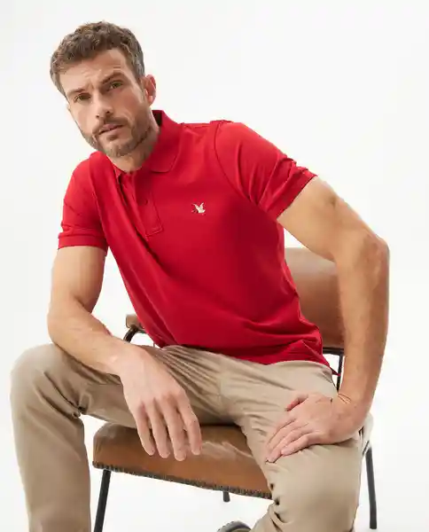 Camiseta Polo Muscle Masculino Rojo Navidad Medio L Chevignon
