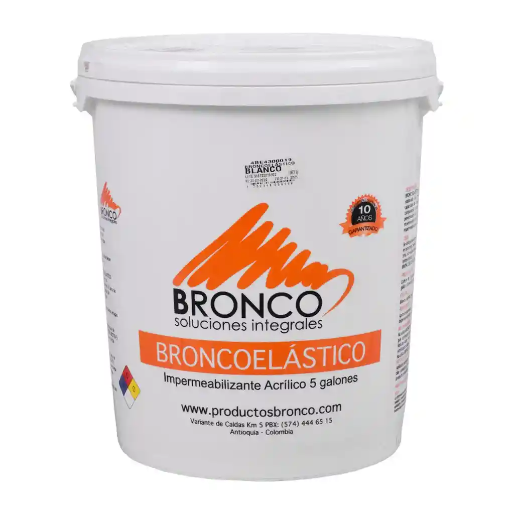 Impermeabilizante Acrilico 10 Aðos Bronco Elastico Cuðete Blanco (4be4300019)