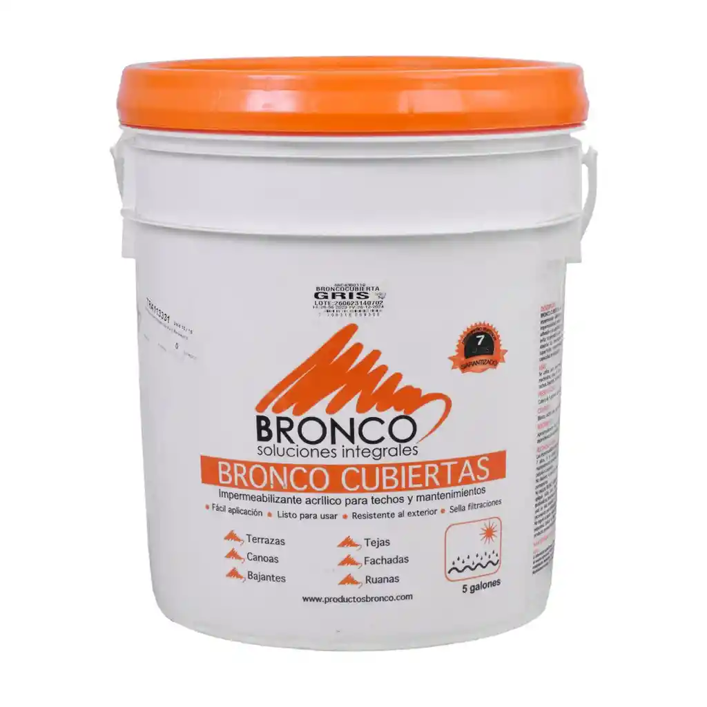 Impermeabilizante Acrilico 7 Aðos Bronco Cubierta Cuðete Gris (4bc4300119)