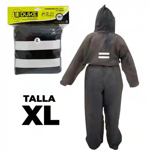 Impermeable Para Moto Plastico Completo Reflectivo Con Solapa Talla Xl