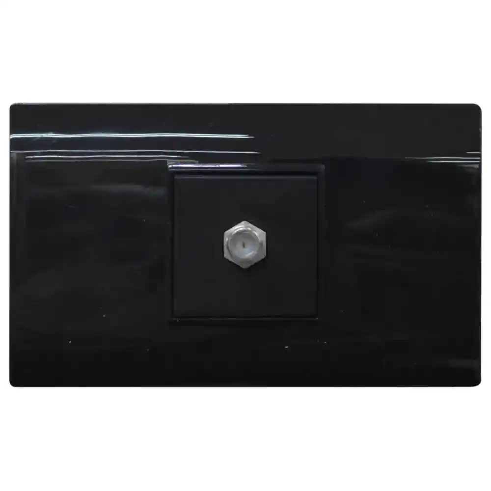 Linea Bk Plus Negra Incrustar Toma Tv (118k-18-blk) (ht20727)