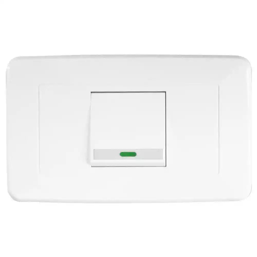 Linea Bk Blanca Incrustar Swiche Sencillo Conmutable Vharbor