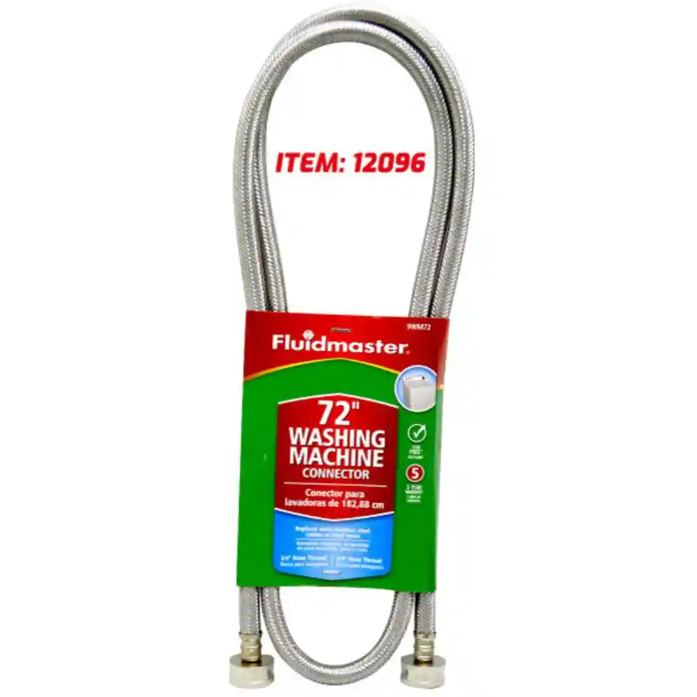 Linea Fluidmaster Manguera Lavadora Llenado 1.82mts Acero Inox