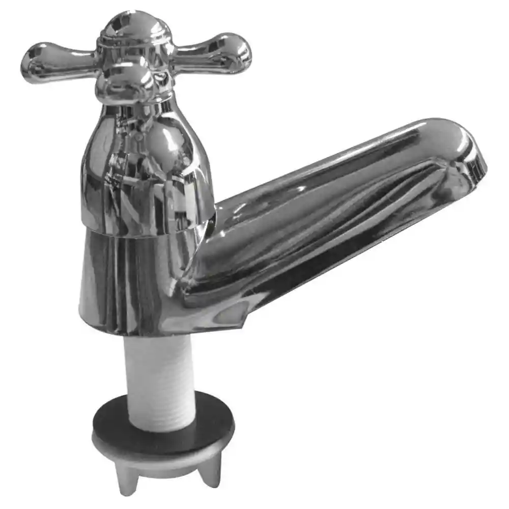 Llave Lavamanos Cromada Plastgrifos Cruceta (3102182)