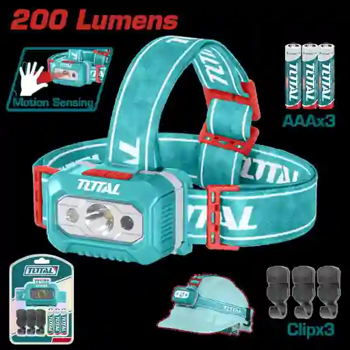 Linterna Minero 200 Lumenes Incluye Bateria Total (thl013aaa6)