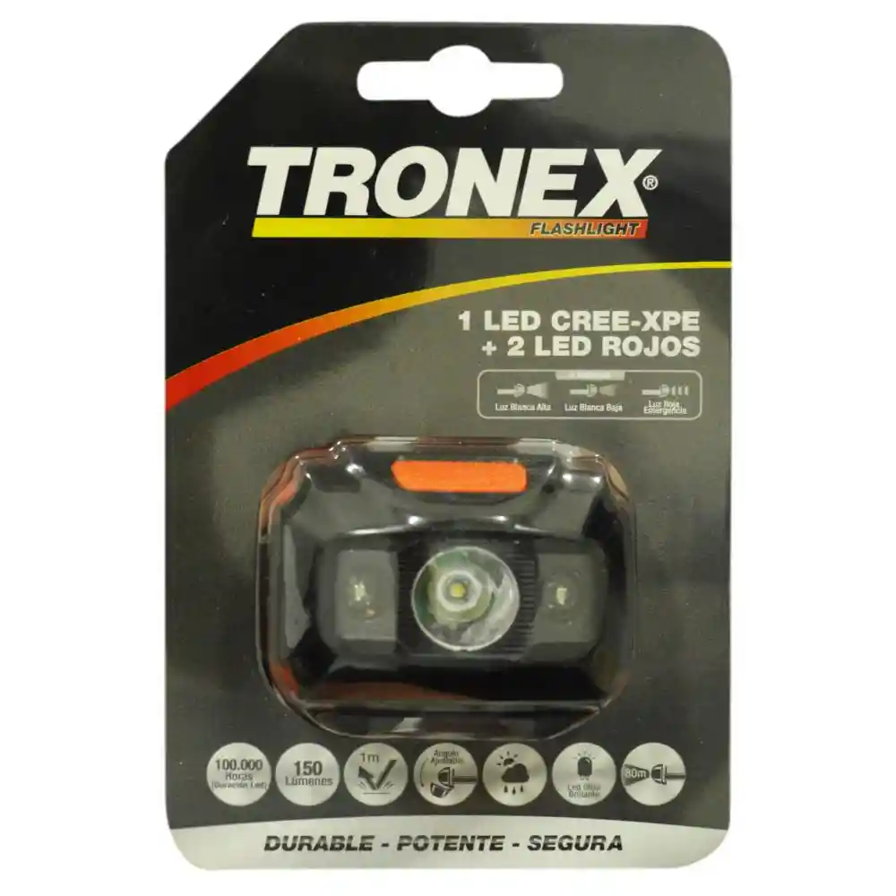 Linterna Minero Tronex 3 Led 150 Lumenes ( Pila Aaa ) (trl150lr03pl)
