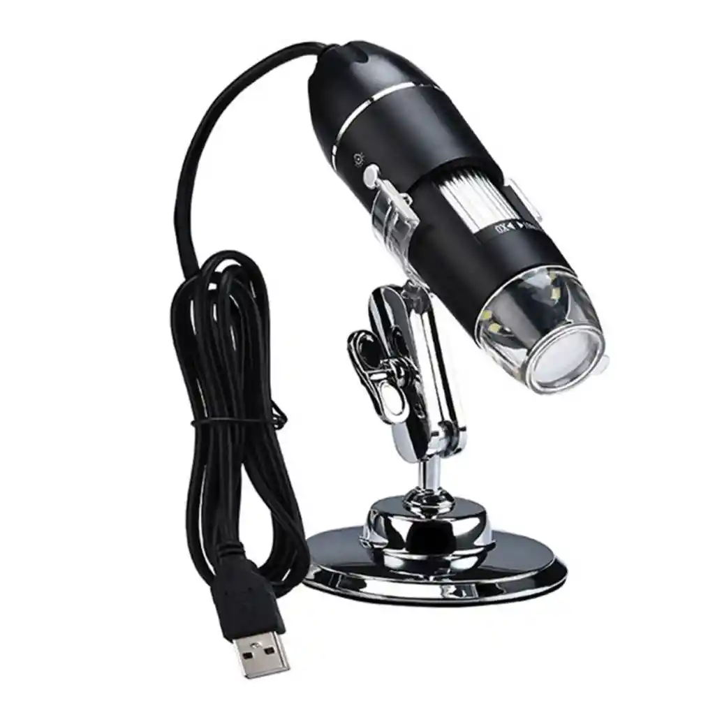 Microscopio Digital Usb 1000x 8 Leds Con Soporte Electronico