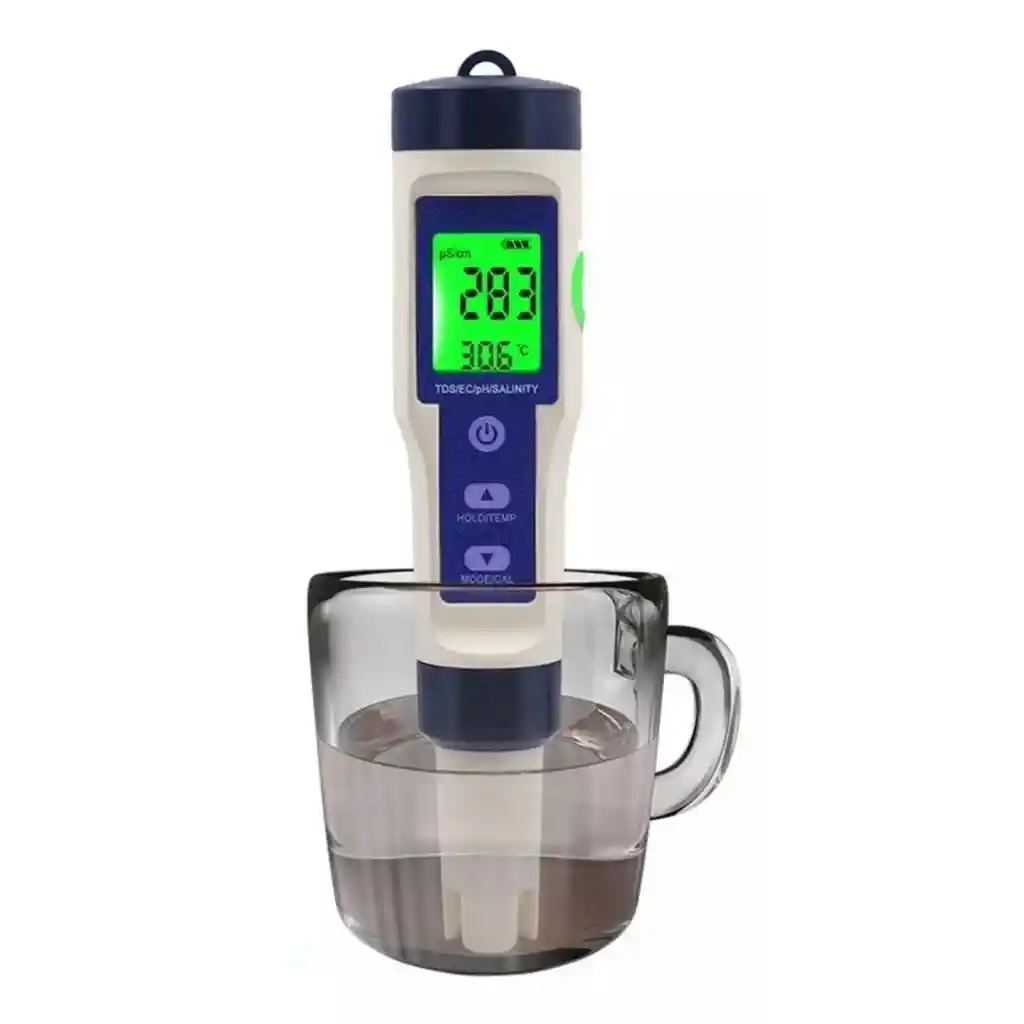 Probador Medidor Calidad Agua Tds Ec Ph Salinidad Temperatur