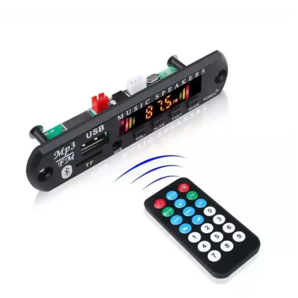 Decodificador Bluetooth Fm Mp3 Usb Tf Led Con Control Remoto