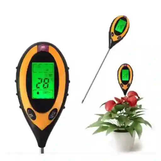 Probador De Suelo 4 En 1 Ph Temperatura Humedad Iluminosidad