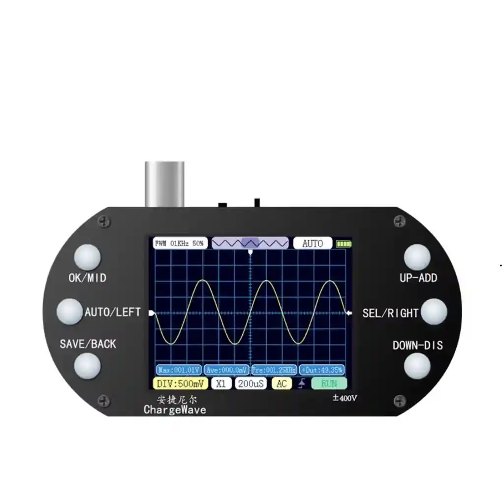 Mini Osciloscopio Digital Portatil Multifuncional Con Cables