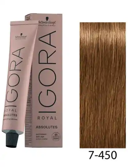 Igora Royal 7-450 Rubio Medio Beige Dorado Natural