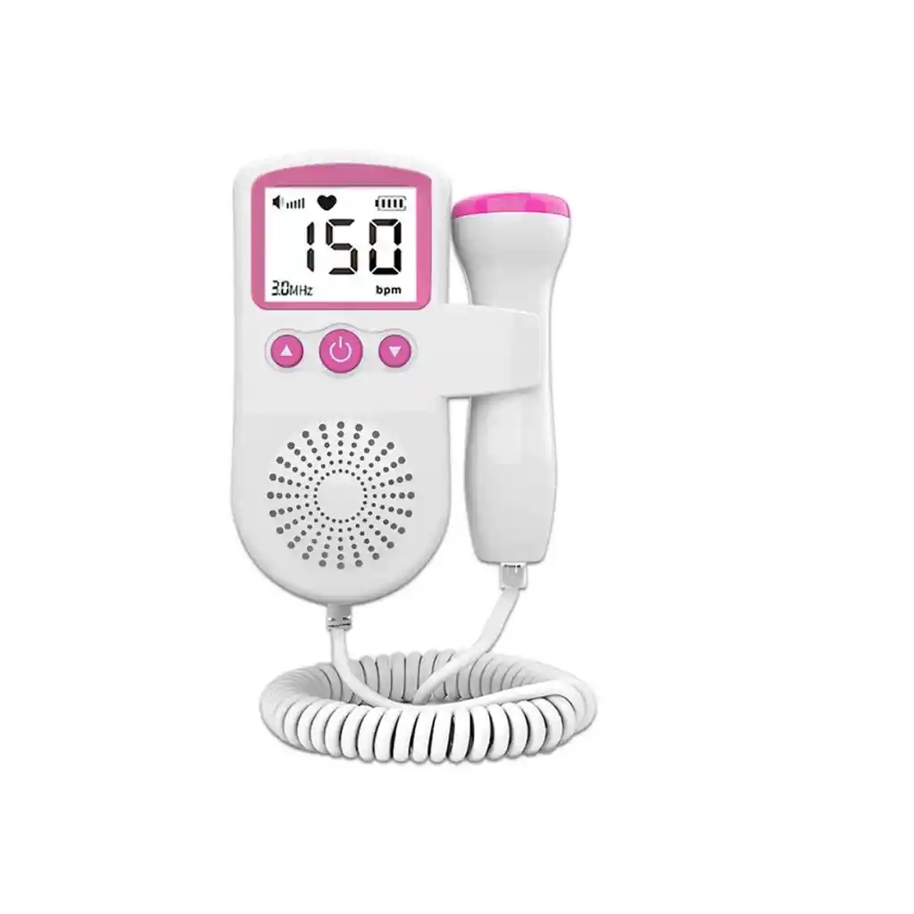 Monitor De Frecuencia Cardíaca Para Bebés Con Ecografía Doppler Fetal, Color Blanco