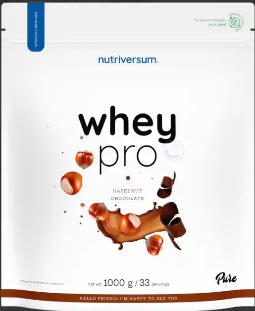 Proteina Whey Pro Avellana Chocolate Nutriversum 1000g