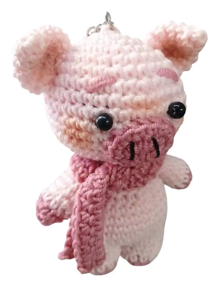 Cerdito Muñeco Amigurumi Llavero Amigurumi Cerdito