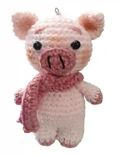 Cerdito Muñeco Amigurumi Llavero Amigurumi Cerdito
