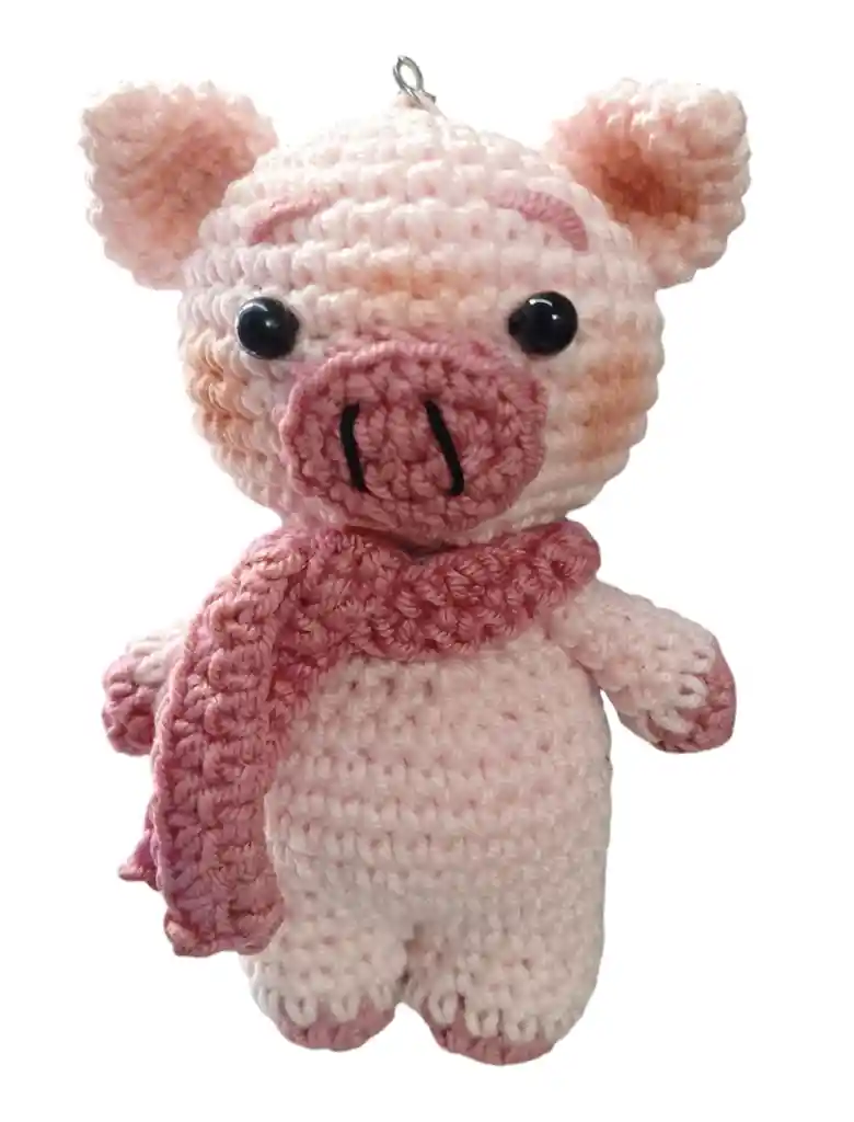 Cerdito Muñeco Amigurumi Llavero Amigurumi Cerdito