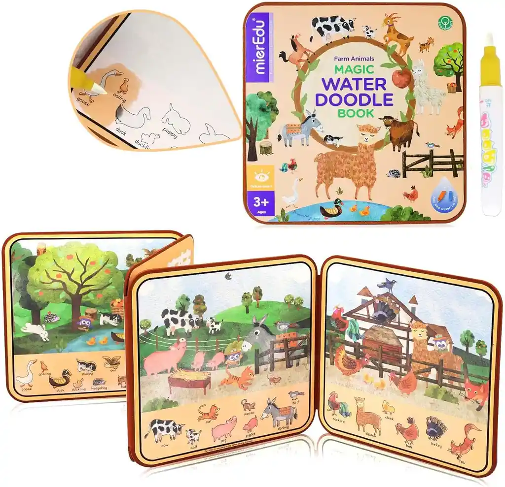 Libro Didáctico Actividades Reutilizable Con Agua Para Niños