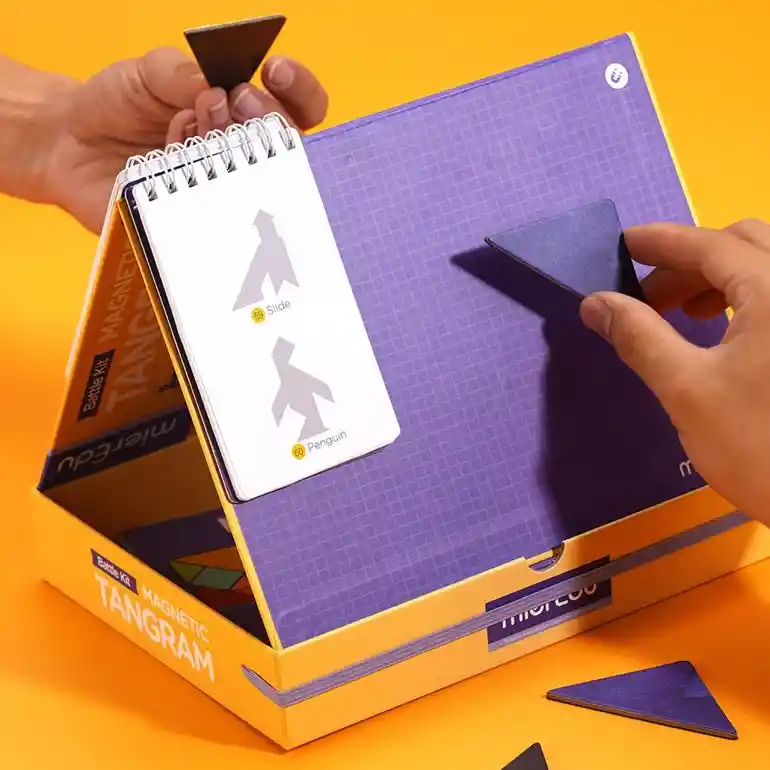 Juego Didáctico Tangram Magnético Con Desafíos Para Niños