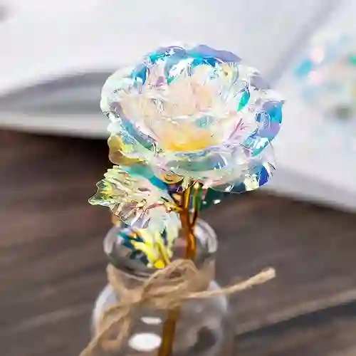 Rosa Eterna Encantada Luces Luz Led