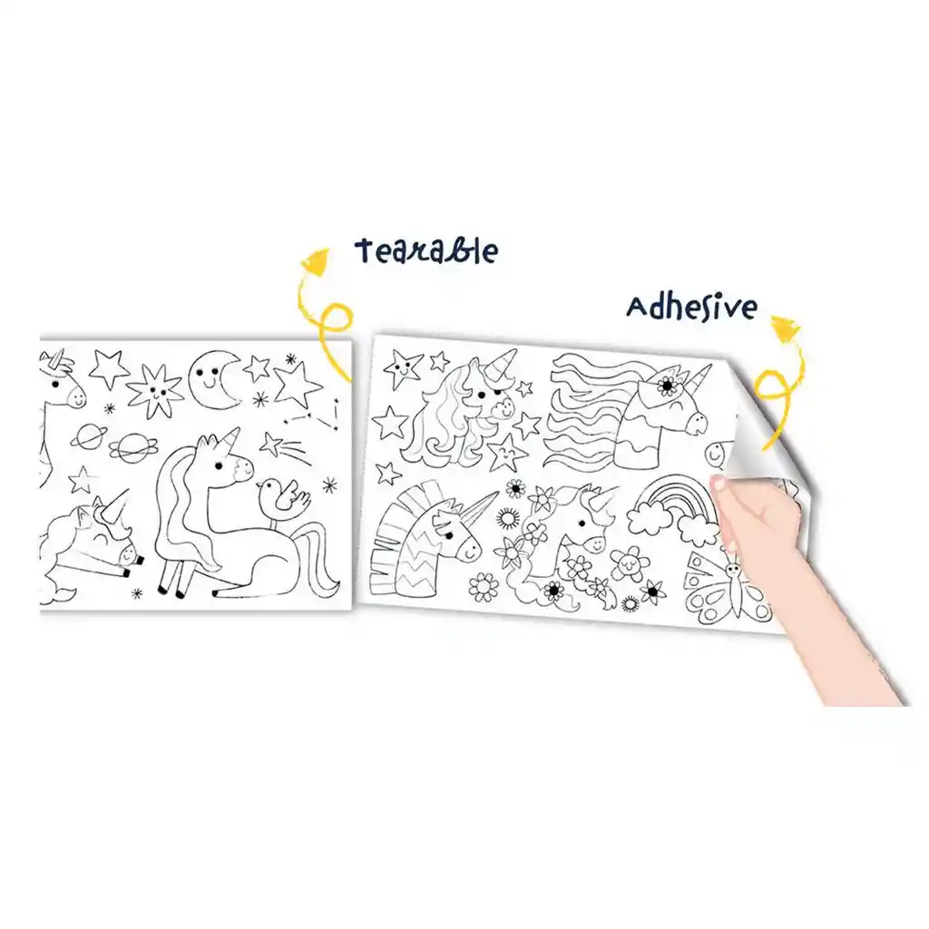 Kit Artístico Adhesivo Para Colorear Espacial Para Niños