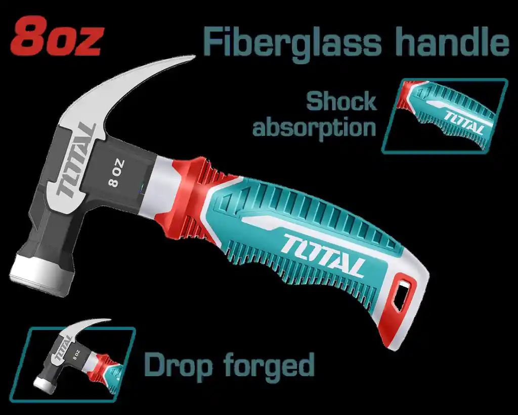 Martillo Seðoritero 8 Oz Fibra De Vidrio Super Total (thch61008d)