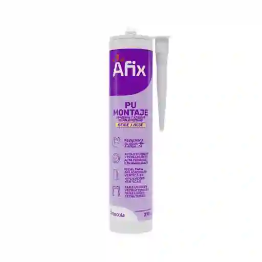 Montaje Pu Adhesivo De Poliuretano 310 Ml Afix Beige (0405871)